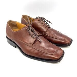Stephan Bossi Brown Leather Lace Up Dress Shoes Men's Size 10.5 Made in Brazil